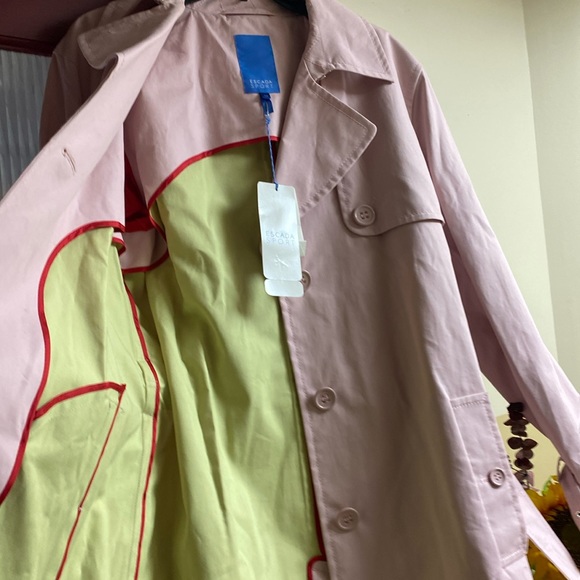 Escada Sport Pink CottonStretch Trench NewWithTags - Picture 7 of 16